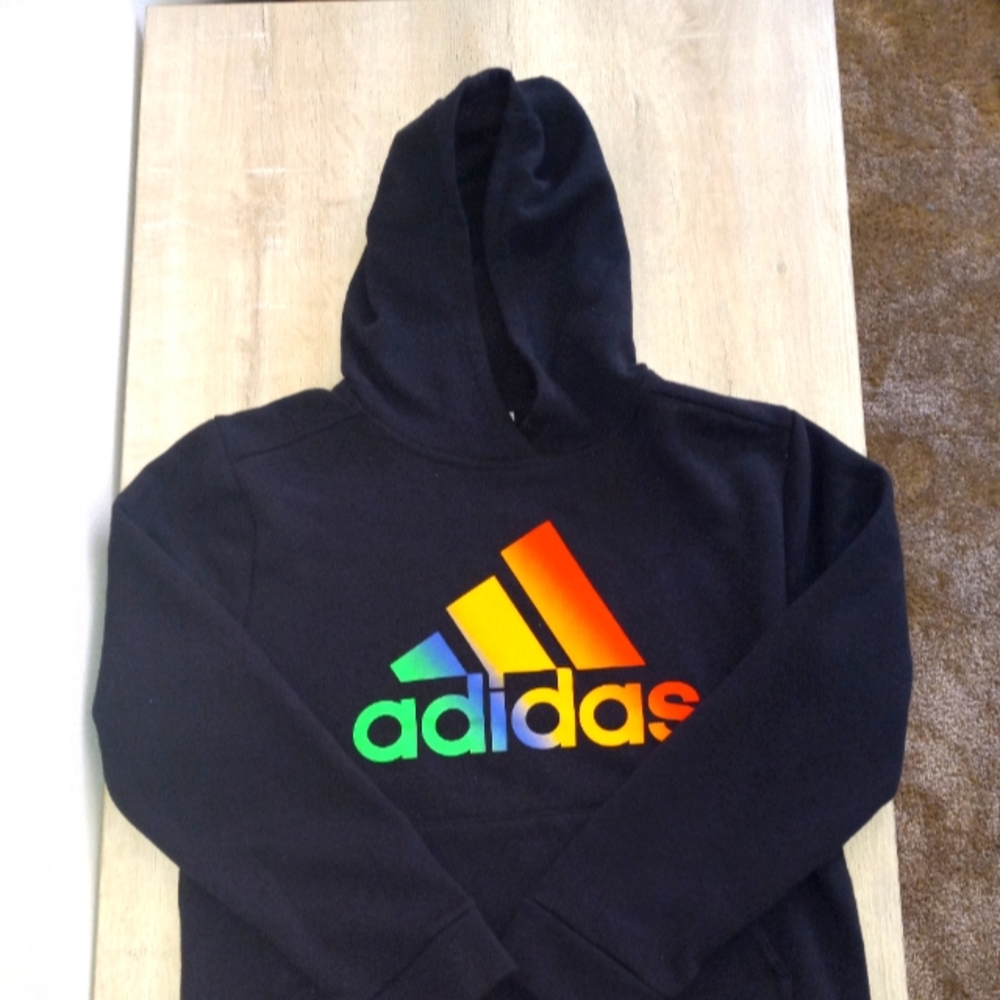 Adidas Teens Hoodie, Unisex, Black, Size L/G 14/16